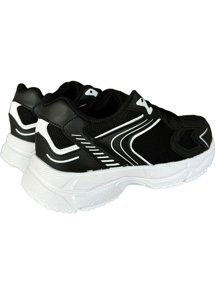 Unisex Faylon Sole Lace-Up Sneakers Black White