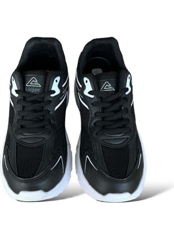 Unisex Faylon Sole Lace-Up Sneakers Black White