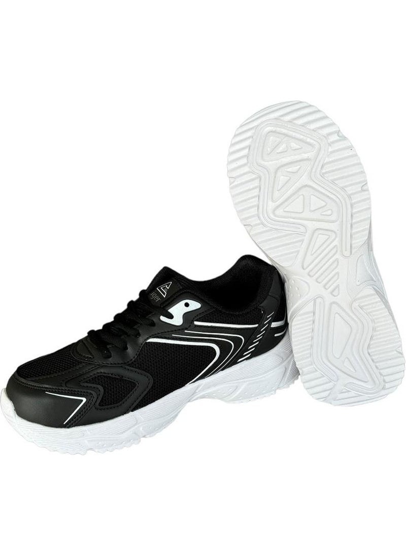 Unisex Faylon Sole Lace-Up Sneakers Black White