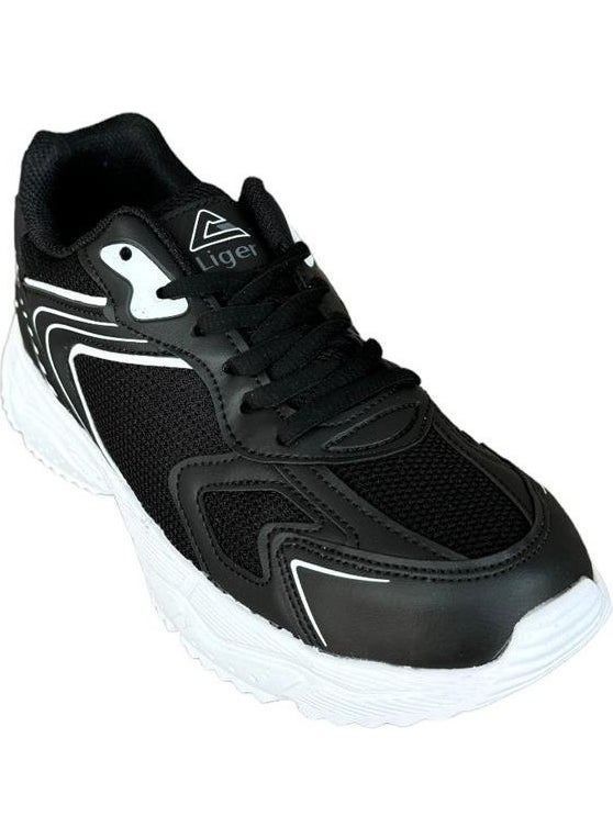Unisex Faylon Sole Lace-Up Sneakers Black White