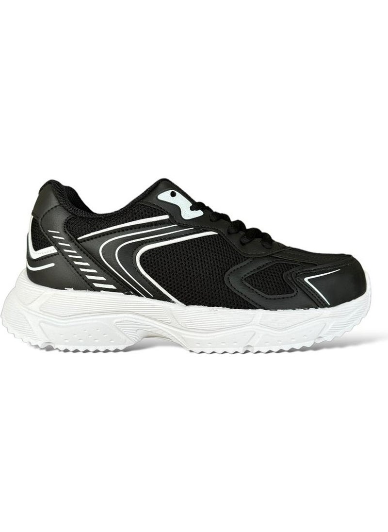 Unisex Faylon Sole Lace-Up Sneakers Black White