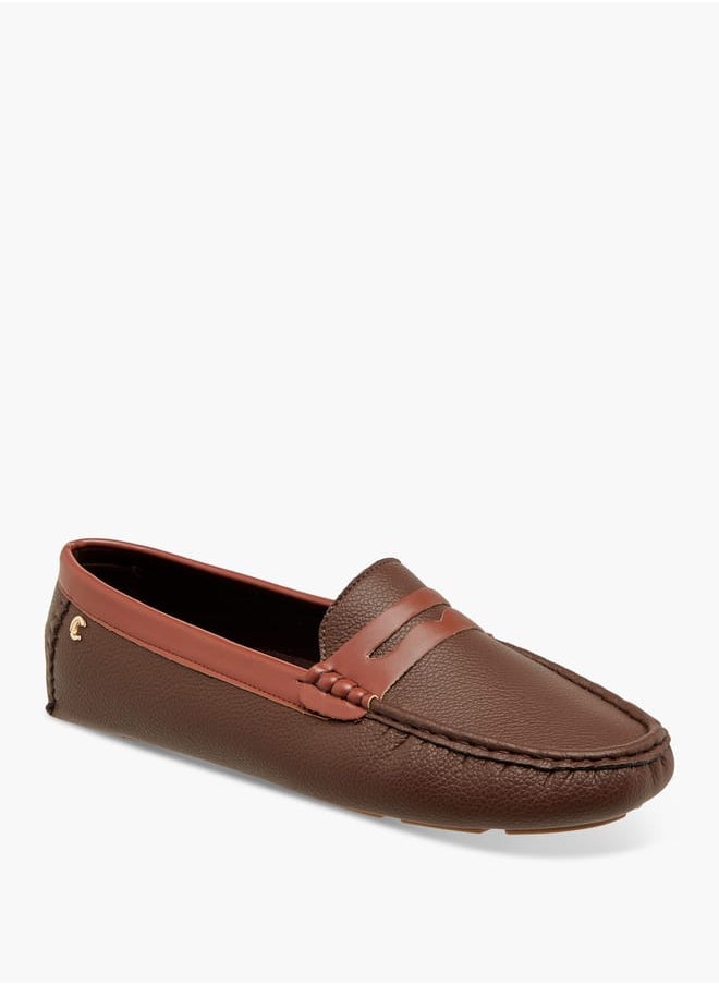 Women Textured Slip-On Loafers