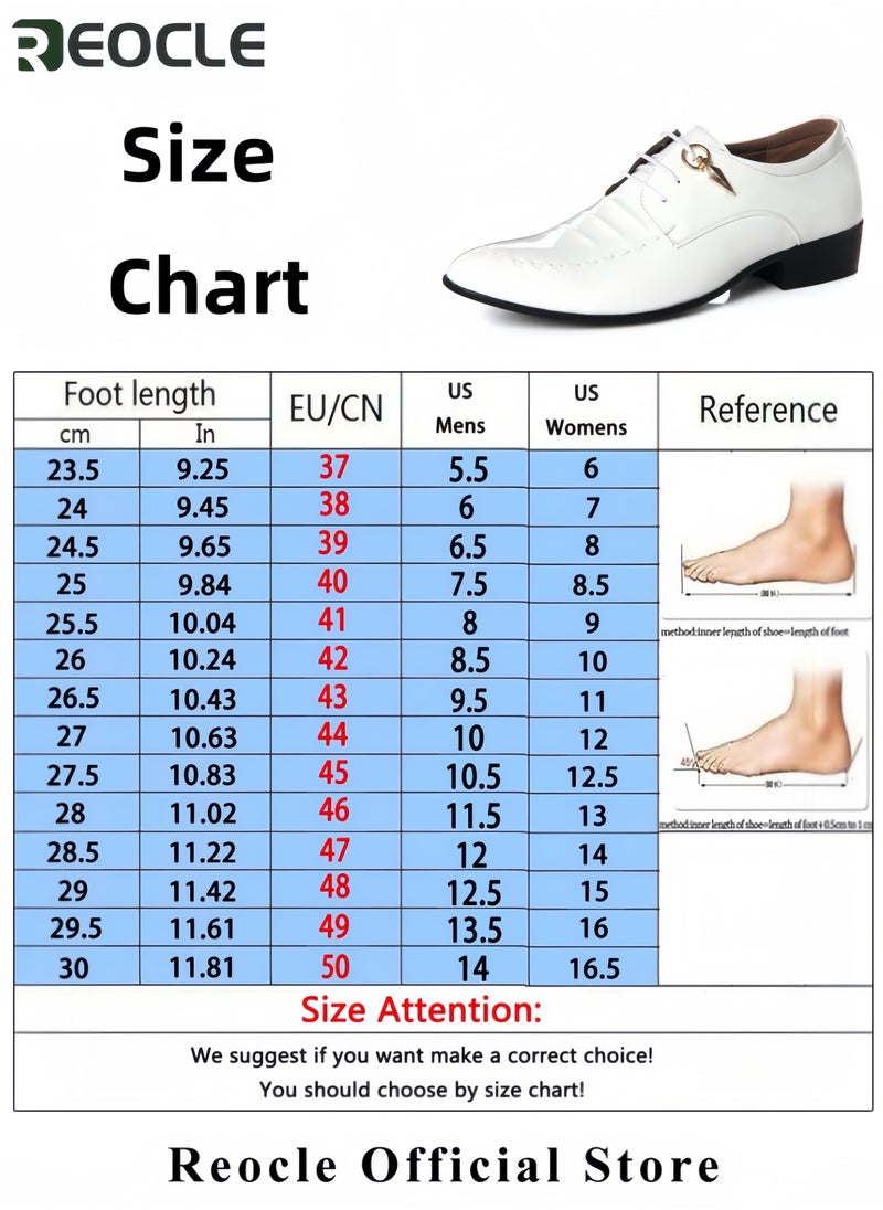 Men's Dress Shoes Pointed-Toe Shiny Shoes Tuxedo Shoes PU Leather Shoes Business Formal Classic Flat Shoes Loafer for Wedding & Cocktail & Party