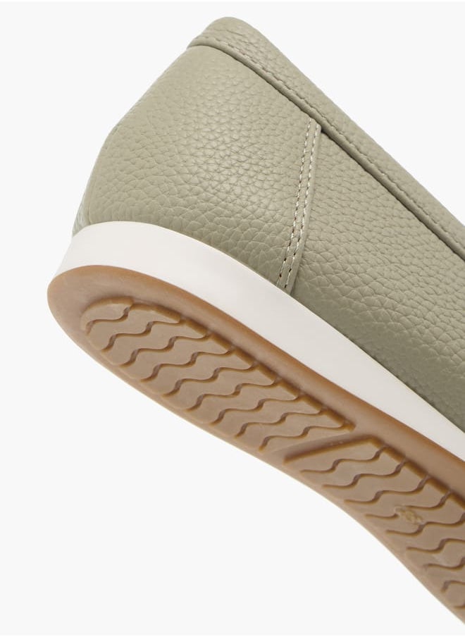 Women Monogram Slip-On Buckle Loafers