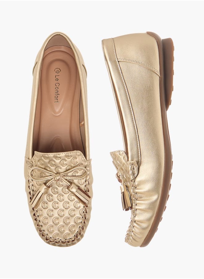 Women's Bow Accent Slip-On Moccasins