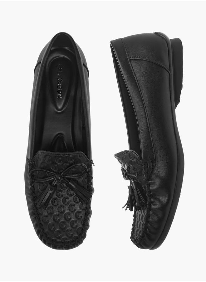 Women's Bow Accent Slip-On Moccasins