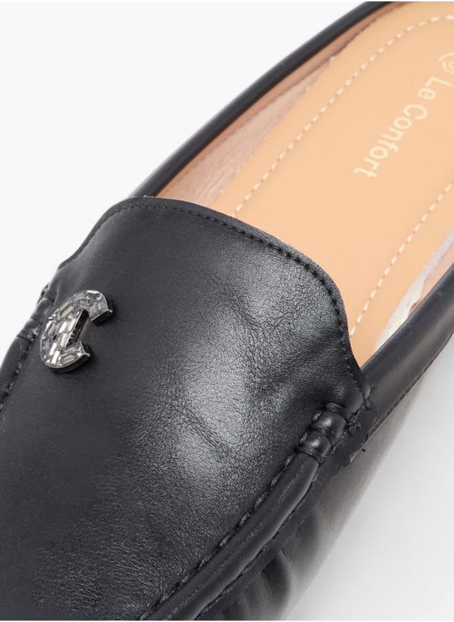 Women's Logo Embellished Slip-On Loafers