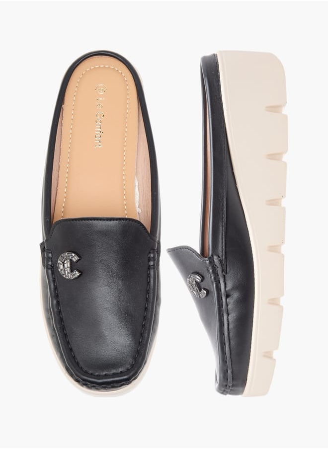 Women's Logo Embellished Slip-On Loafers