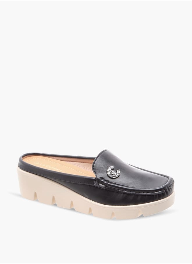 Women's Logo Embellished Slip-On Loafers