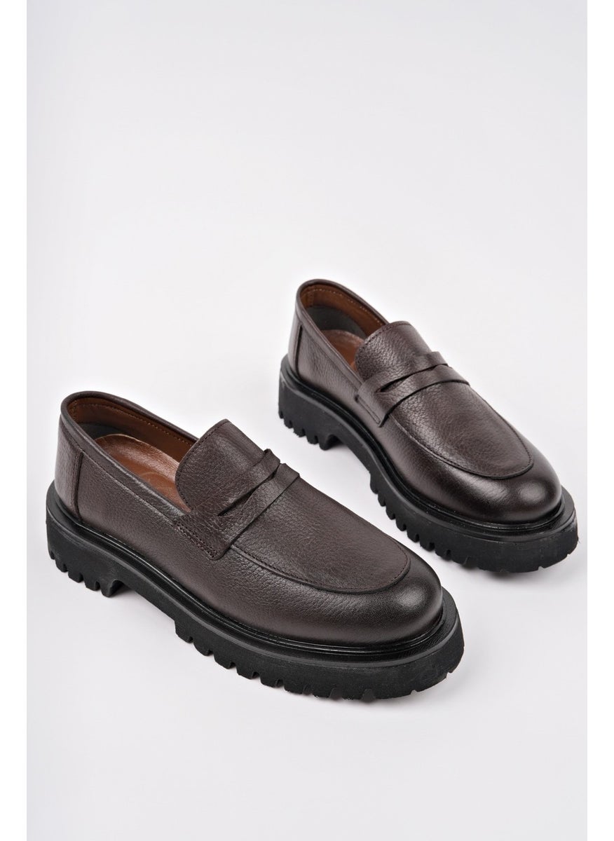 Paradise Genuine Leather Thick Sole Daily Casual Moccasin Women's Loafer Shoes