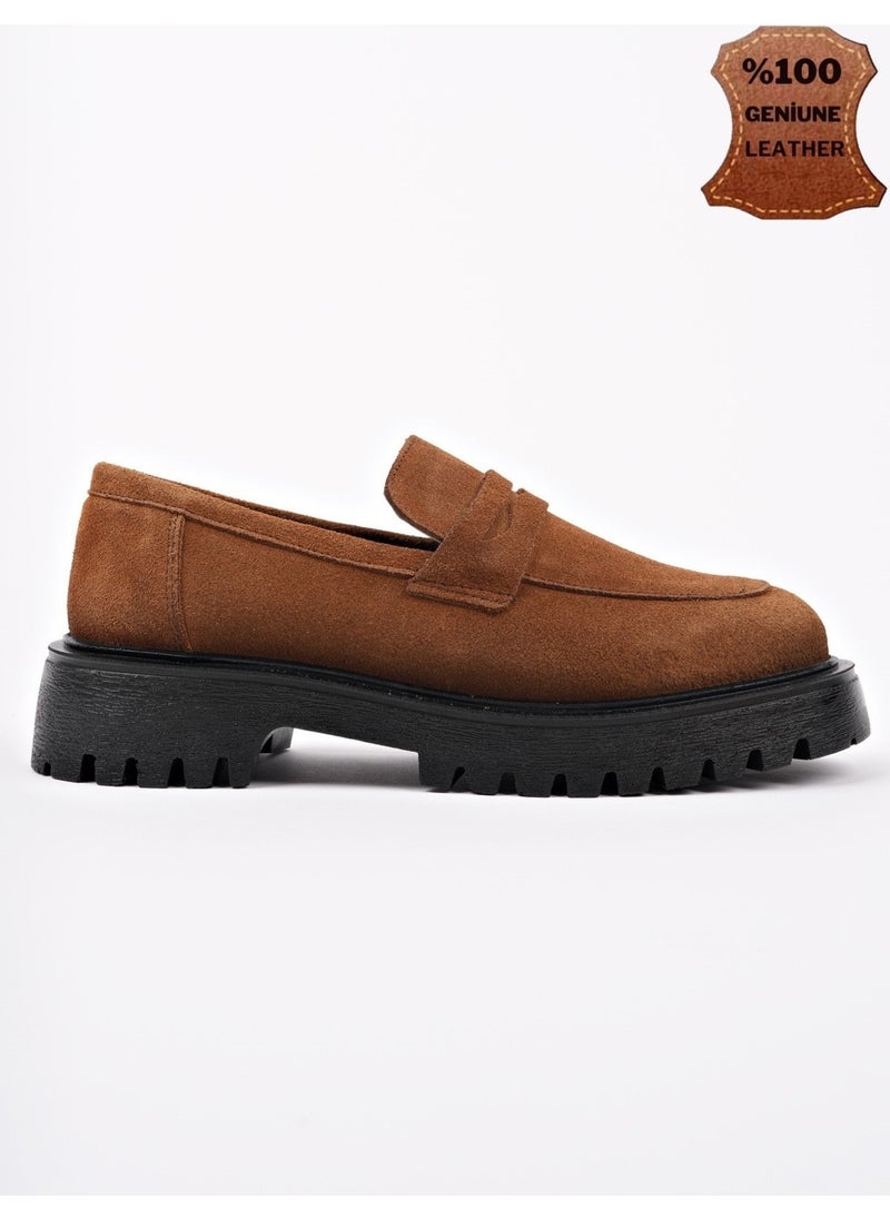 Paradise Genuine Leather Thick Sole Daily Casual Moccasin Women's Loafer Shoes