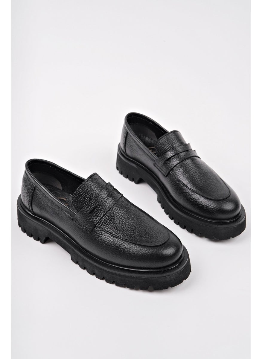 Paradise Genuine Leather Thick Sole Daily Casual Moccasin Women's Loafer Shoes