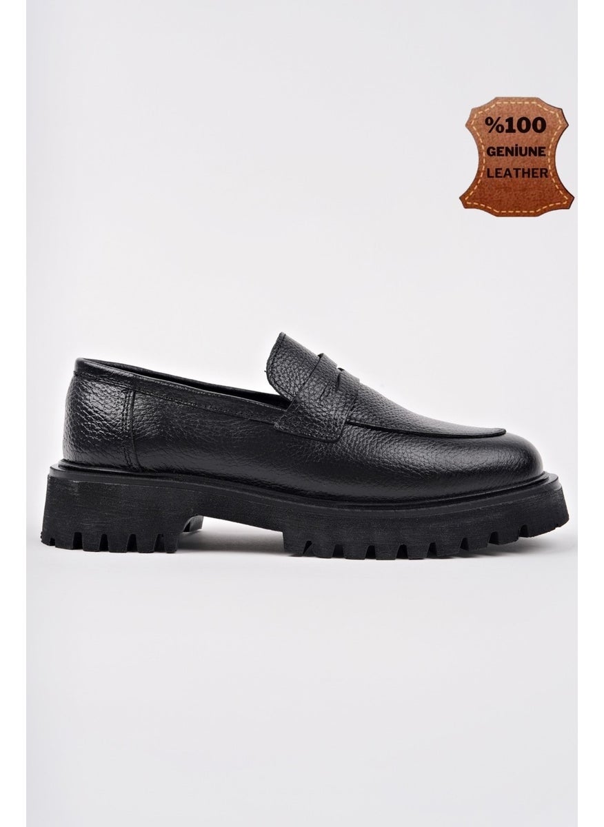 Paradise Genuine Leather Thick Sole Daily Casual Moccasin Women's Loafer Shoes