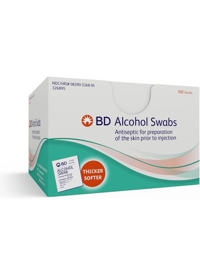 BD Medical 326895 Alcohol Wipes, 70% Isopropyl Alcohol, Pack of 1200
