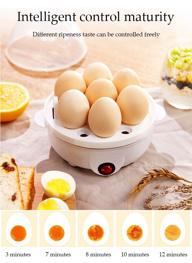 Double Layer Egg Cooker, Multifunctional Electric Steam Egg Boiler, Quick Egg Boiler With Handle， Automatic Power Off, High Temperature Resistance,Can Cook 14 Eggs, 350W, 15 * 21cm