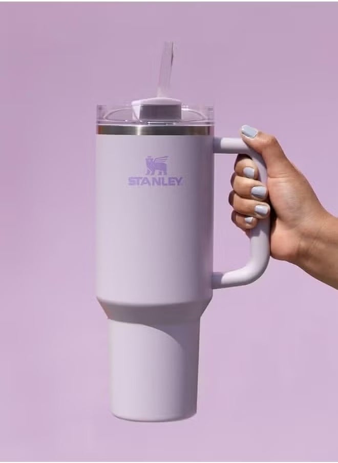 Quencher H2.0 FlowState Stainless Steel Vacuum Insulated Tumbler with Lid and Straw for Water, Iced Tea or Coffee, Smoothie and More, 40Ounce Stainless Steel 32x15x 10cm Purple