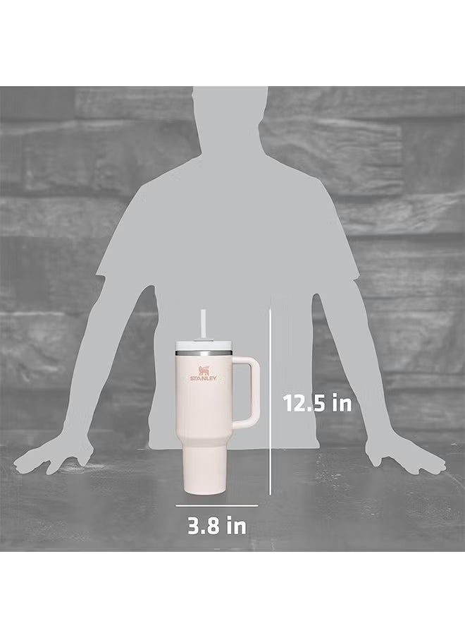 Quencher H2.0 FlowState Stainless Steel Vacuum Insulated Tumbler with Lid and Straw for Water, Iced Tea or Coffee, Smoothie and More, 40 oz