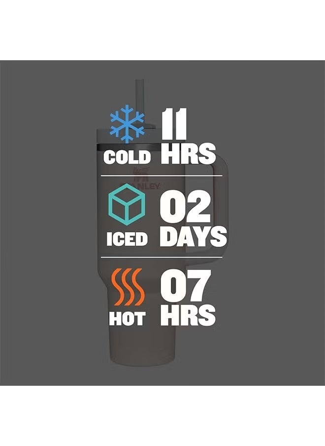Quencher H2.0 FlowState Stainless Steel Vacuum Insulated Tumbler with Lid and Straw for Water, Iced Tea or Coffee, Smoothie and More, 40 oz