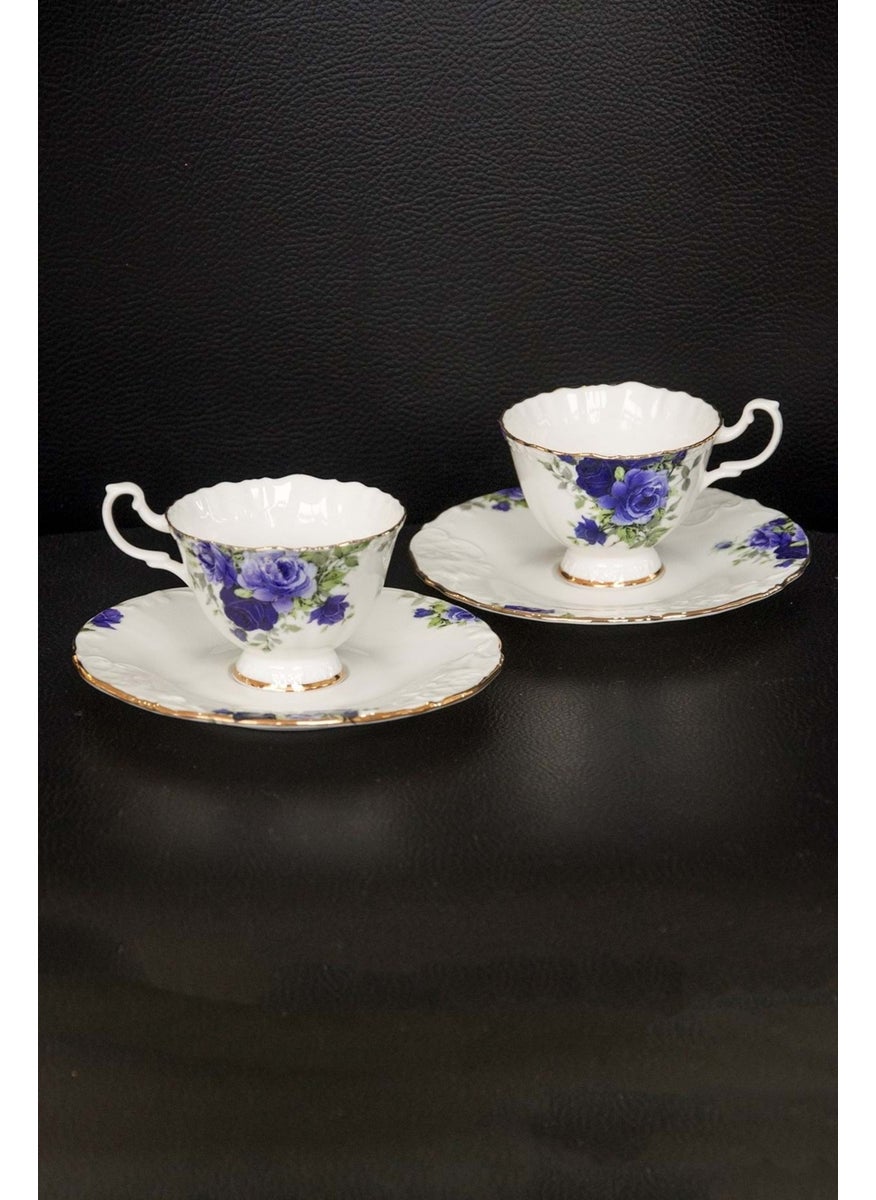 Lilac Bone Coffee Cup Set for 2 People
