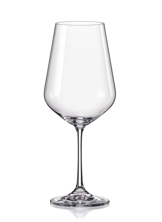 Crystalex Bordeaux Glass Siesta 500ml,Crystalline (Pack of 4)