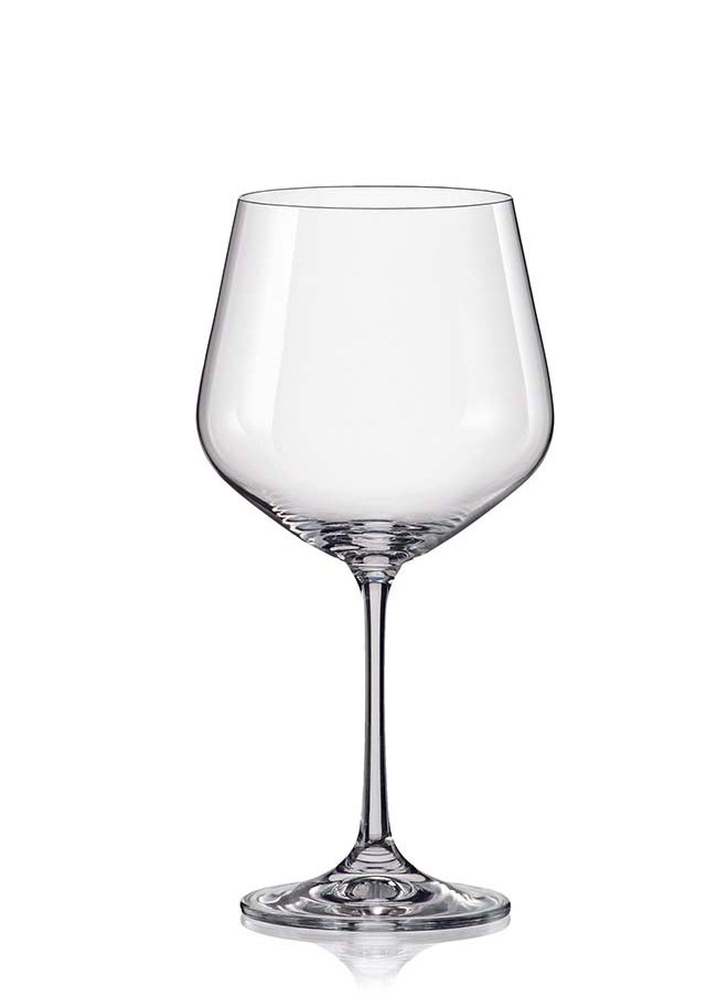 Crystalex Burgundy Glass Siesta 540ml, Crystalline (Pack of 4)