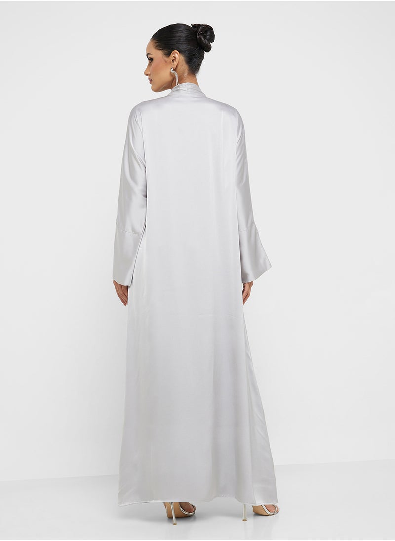 Abaya With Tie Up Closure