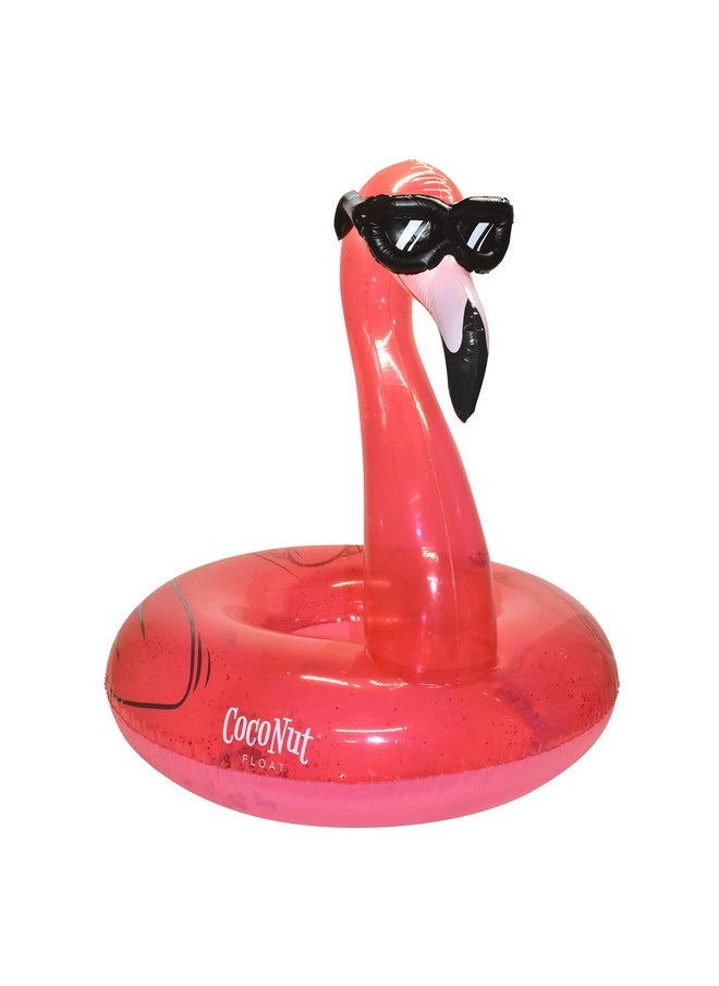 Coconut Outdoor Flamingo with Shades Pool Float - Inflatable Pool Ring - Durable Long Lasting Lounge Tube and Water Toy - Fun Decoration for Parties, Events - Ages 8+ Years