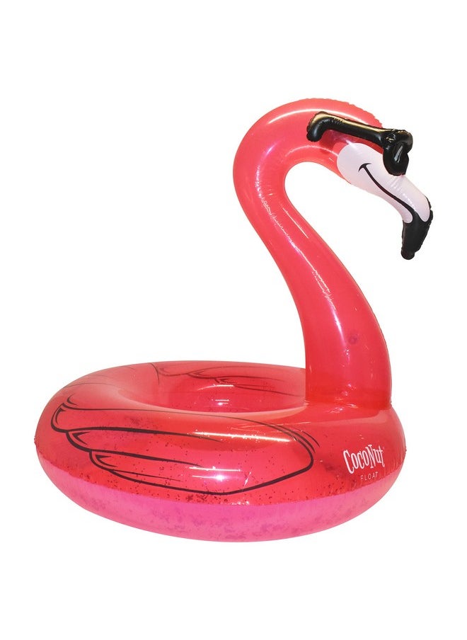 Coconut Outdoor Flamingo with Shades Pool Float - Inflatable Pool Ring - Durable Long Lasting Lounge Tube and Water Toy - Fun Decoration for Parties, Events - Ages 8+ Years