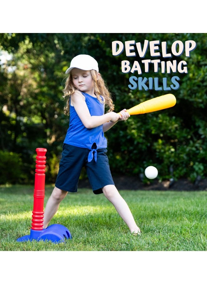 ToyVelt Tee Ball Set for Kids 3-5 - 9 Balls, for Boys & Girls, Great for Toddlers (Multicolor)