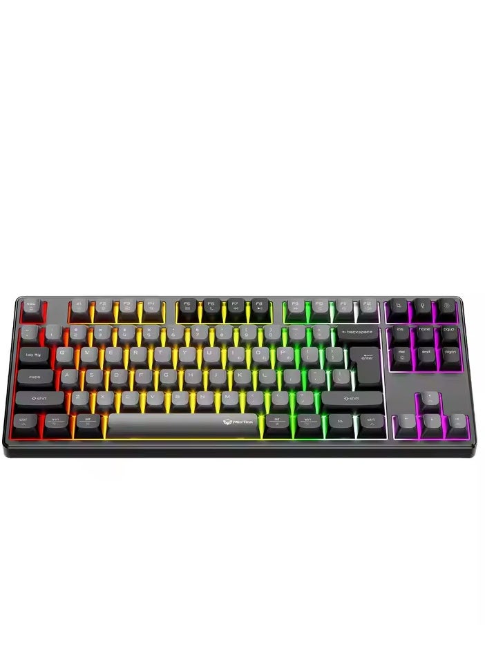 MEETION MK14 TKL Three Mode Wireless/Bluetooth/Wired Hot Swappable Gaming Keyboard 87 keys Game Peripheral RGB LED Light-Weight Mechanical Gaming Keyboard