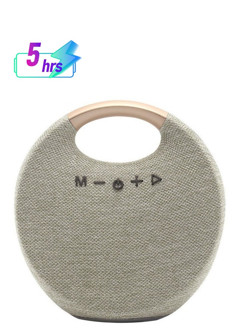 Rechargeable Bluetooth Speaker Stereo Sound, Portable Wireless Speaker App Control, TF u0026 FM Radio u0026 USB u0026 AUX Connection Grey
