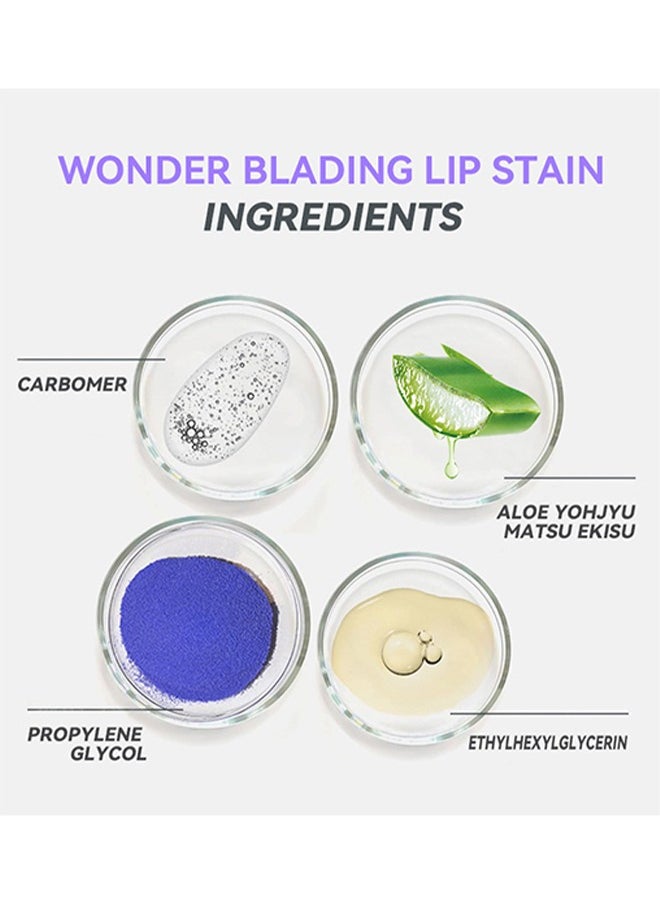 Wonder Blading Lip Stain Masque—Lip Stain Peel Off Masque, Long Lasting, Waterproof and Transfer Proof Pink Lip Tint, Matte Finish Peel Off Lip Stain 4ml, Whimsical (Warm Rose)