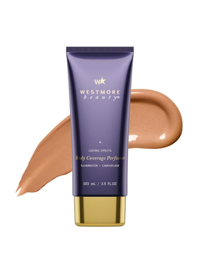 Westmore Beauty Skin Foundation Concealer, Body Makeup 3.5 Fl Oz (Golden Radiance, Cream) - Waterproof, Transfer-Resistant, Long-Lasting Coverage for Tattoo, Stretch Marks, Scars