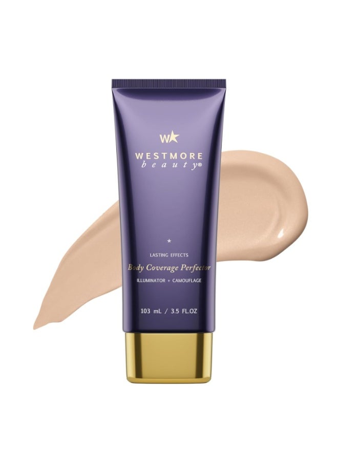 Westmore Beauty Body Coverage Perfector – Waterproof Leg & Body Makeup - Tattoo Cover Up Makeup - 3.5 Oz (Light Radiance)
