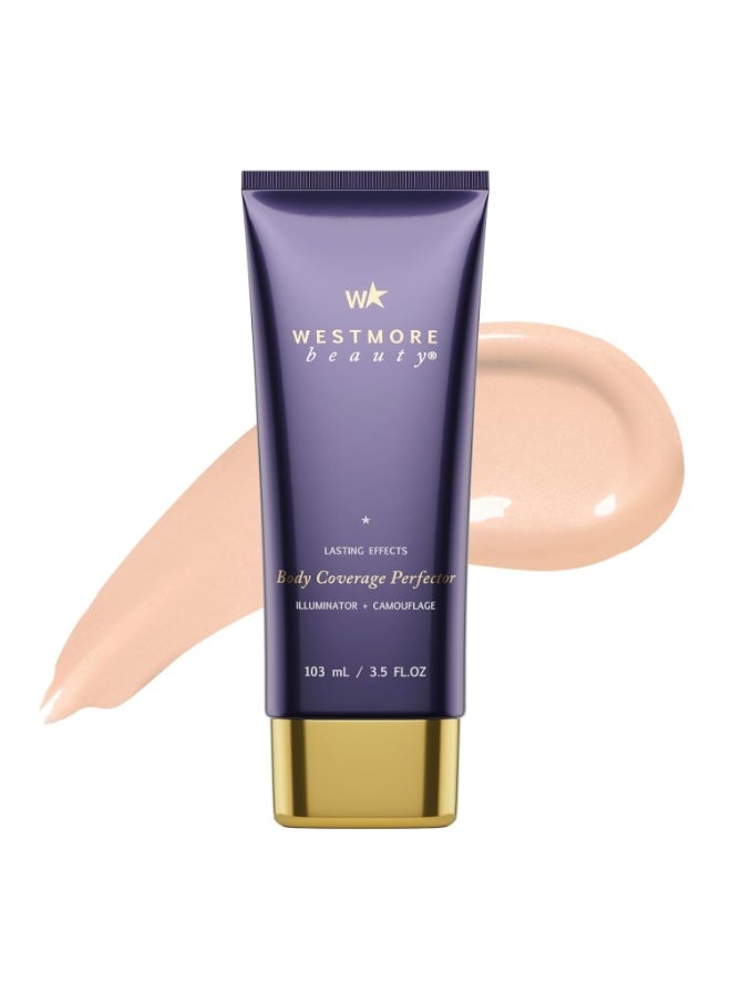 Westmore Beauty Body Coverage Perfector – Waterproof Leg & Body Makeup - Tattoo Cover Up Makeup - 3.5 Oz (Warm Radiance)
