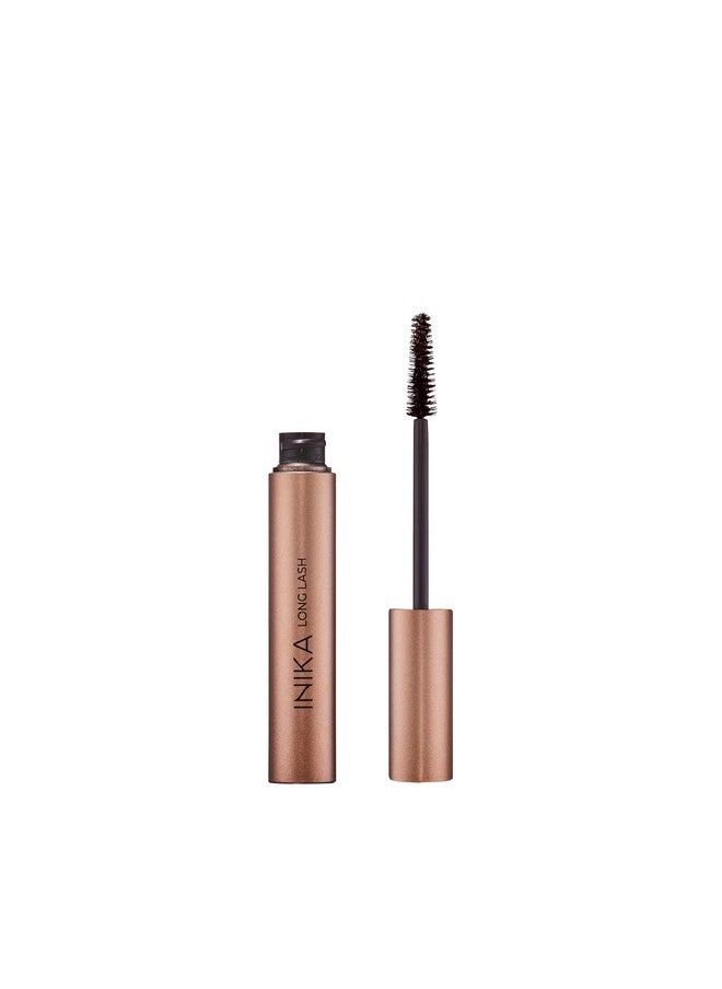 INIKA Organic Long Lash Mascara - Vegan, Non-Toxic Mascara for Volume and Length, Enriched with Essential Fatty Acids, Magnolia Bark Extract & Vitamin E, Cruelty-Free, Black