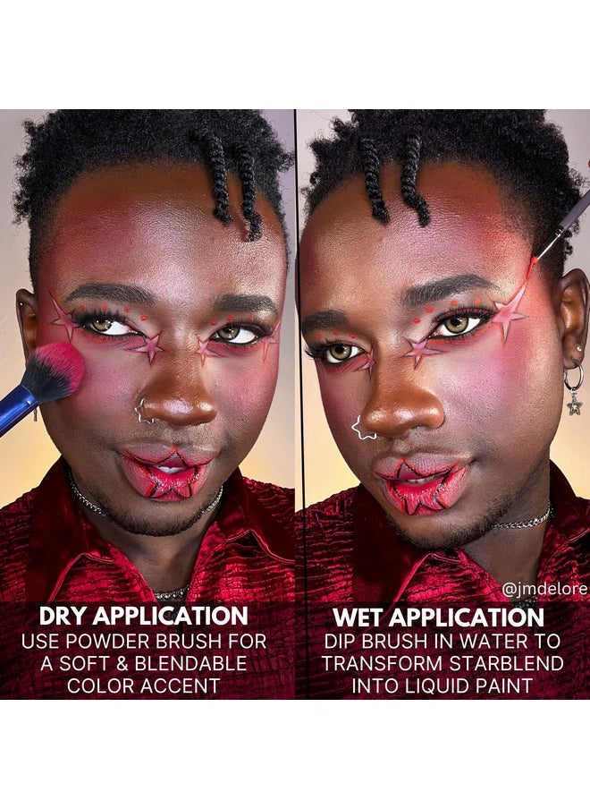 Mehron Makeup StarBlend Cake Makeup | Wet/Dry Pressed Powder Face Makeup | Powder Foundation | Black Body and Face Paint 2 oz (56g)