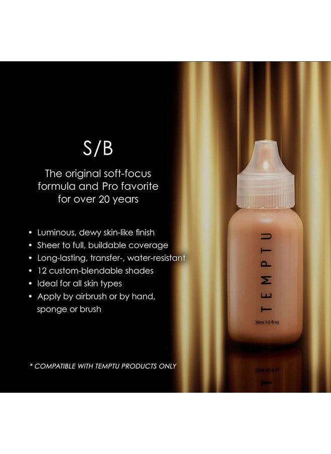 TEMPTU S/B Silicone-Based Airbrush Foundation: Professional Long-Wear Liquid Makeup, Sheer To Full Coverage For A Hydrated, Healthy-Looking Glow & Luminous, Dewy Finish On All Skin Types, 12 Bottles: Starter Set, 0.25 Fl Oz