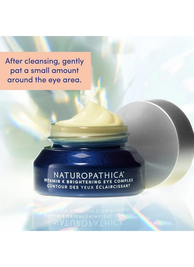 Naturopathica Vitamin K Brightening Eye Complex, Daily Eye Cream for Dark Circles and Puffy Eyes, Under Eye Cream to Help Firm and Revitalize Tired Eyes, 0.5 fl oz