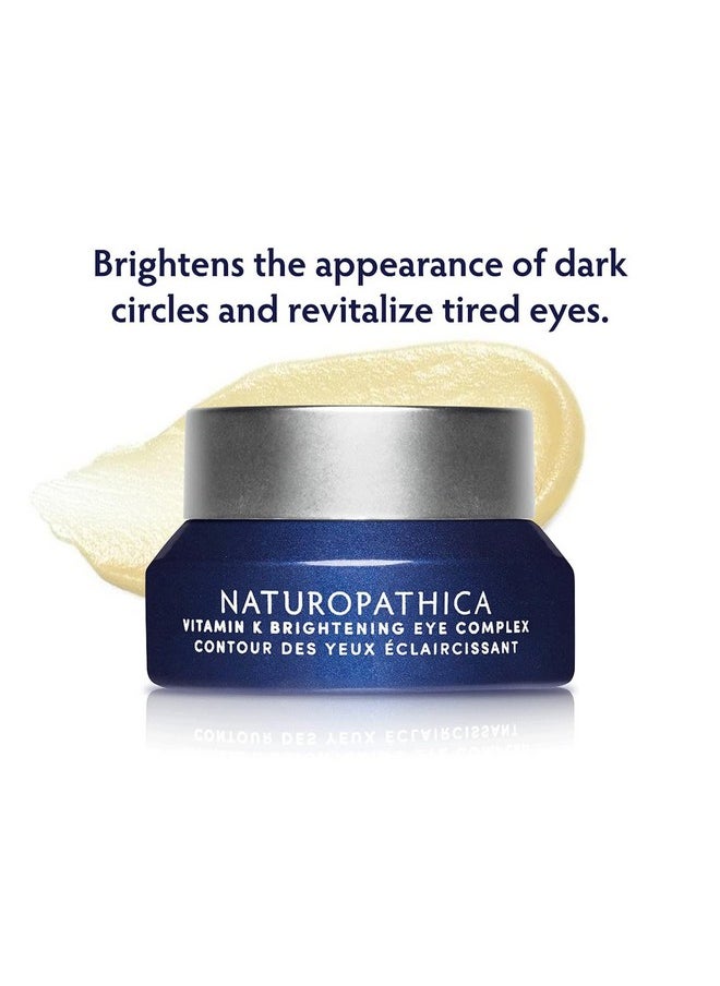 Naturopathica Vitamin K Brightening Eye Complex, Daily Eye Cream for Dark Circles and Puffy Eyes, Under Eye Cream to Help Firm and Revitalize Tired Eyes, 0.5 fl oz