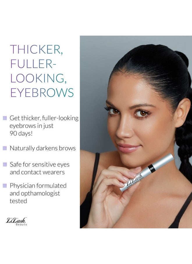 LiBrow Purified Eyebrow Physician-Formulated Serum for Fuller & Thicker Looking Eyebrows | Natural Eyebrow Enhancer Safe for Sensitive Skin | 90-Day Supply (3ml)