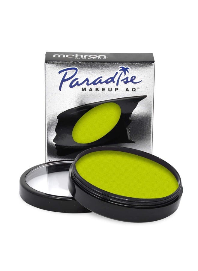 Mehron Makeup Paradise Makeup AQ Pro Size | Stage & Screen, Face & Body Painting, Special FX, Beauty, Cosplay, and Halloween | Water Activated Face Paint & Body Paint 1.4 oz (40 g) (Lime)