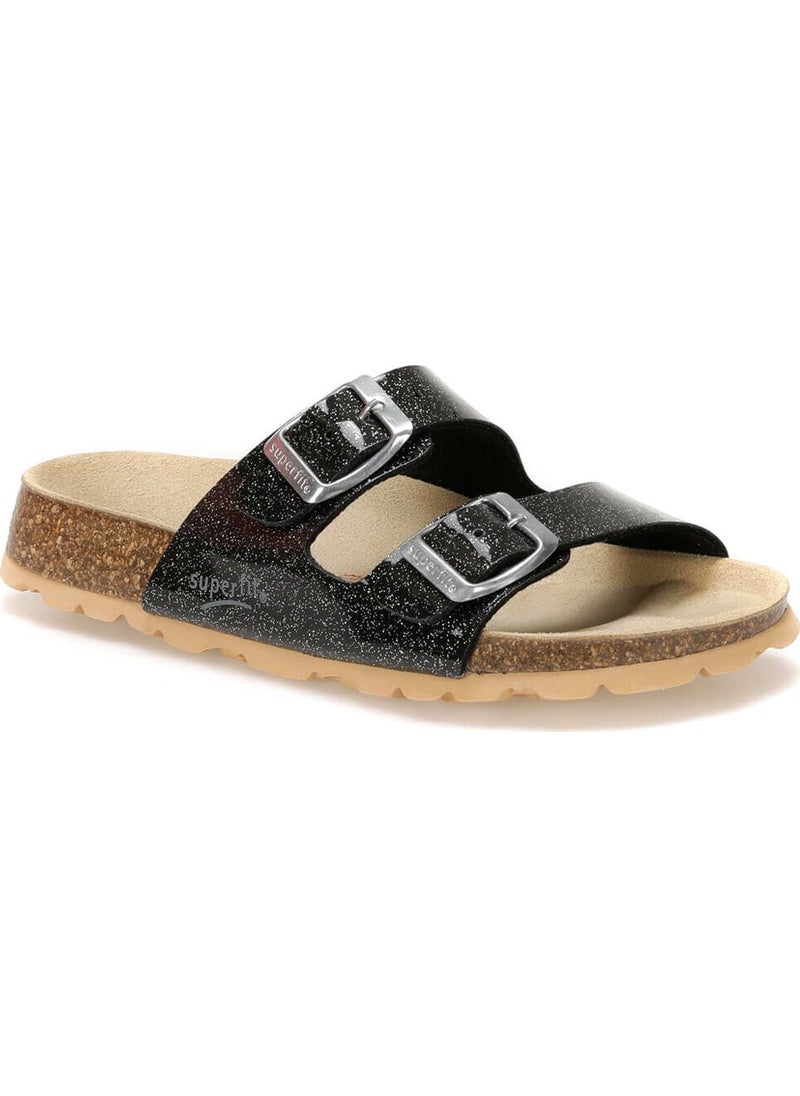 8-00111-01-2 Black Unisex Children's Leather Slippers