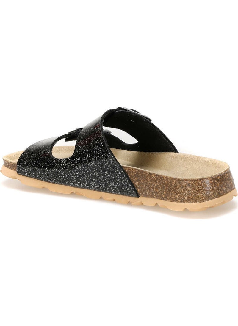8-00111-01-2 Black Unisex Children's Leather Slippers