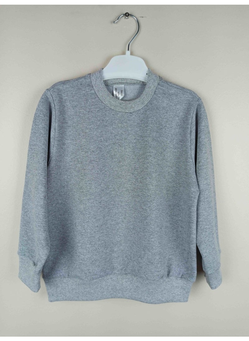 Boy Gray Cotton Sweatshirt