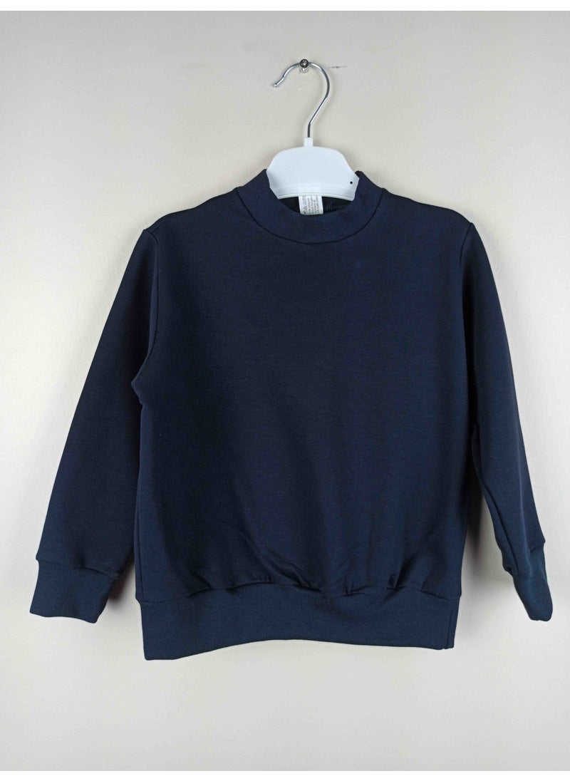 Boy's Navy Blue Cotton Sweatshirt
