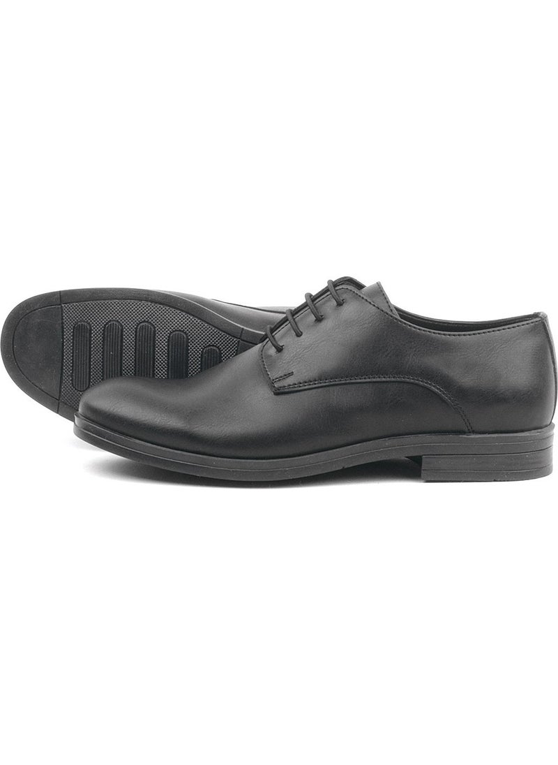 Black Matte Lace-up Oxford Kids Shoes