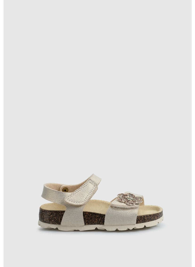 Gold Girl's Flat Sandals