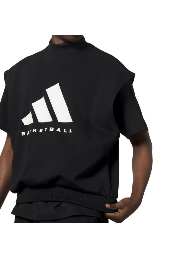 Adidas One Bb Sl Ss Black Basketball Sweatshirts For Unisex Xs