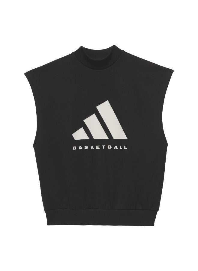 Adidas One Bb Sl Ss Black Basketball Sweatshirts For Unisex Xs